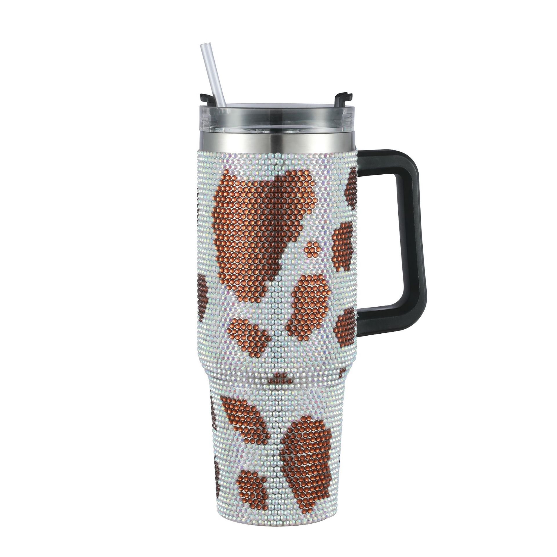 Cruz-frontera dedicado 40oz de acero inoxidable de diamante taza de vacío taza de helado de gran capacidad