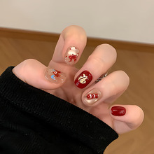 【马上有福】马年限定手绘小糖葫芦设计新年氛围感纯手工穿戴美甲