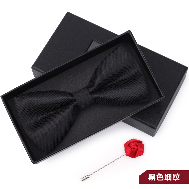 Bow tie Male wedding Wedding bridegroom best man Red suit shirt British Brothers Korean bow female gift box