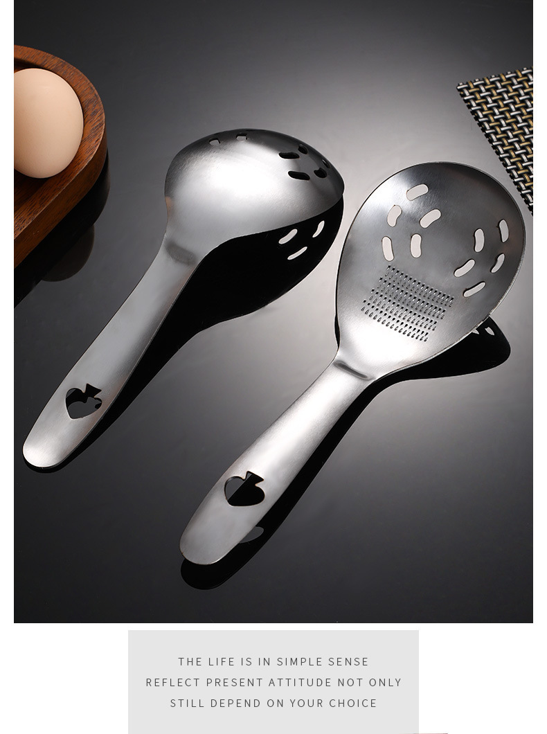 430 Stainless Steel 5-in-1 Multifunctional Baby Food Spoon - Food Grinder, Bottle Opener, Egg Separator, and Multipurpose Utensil