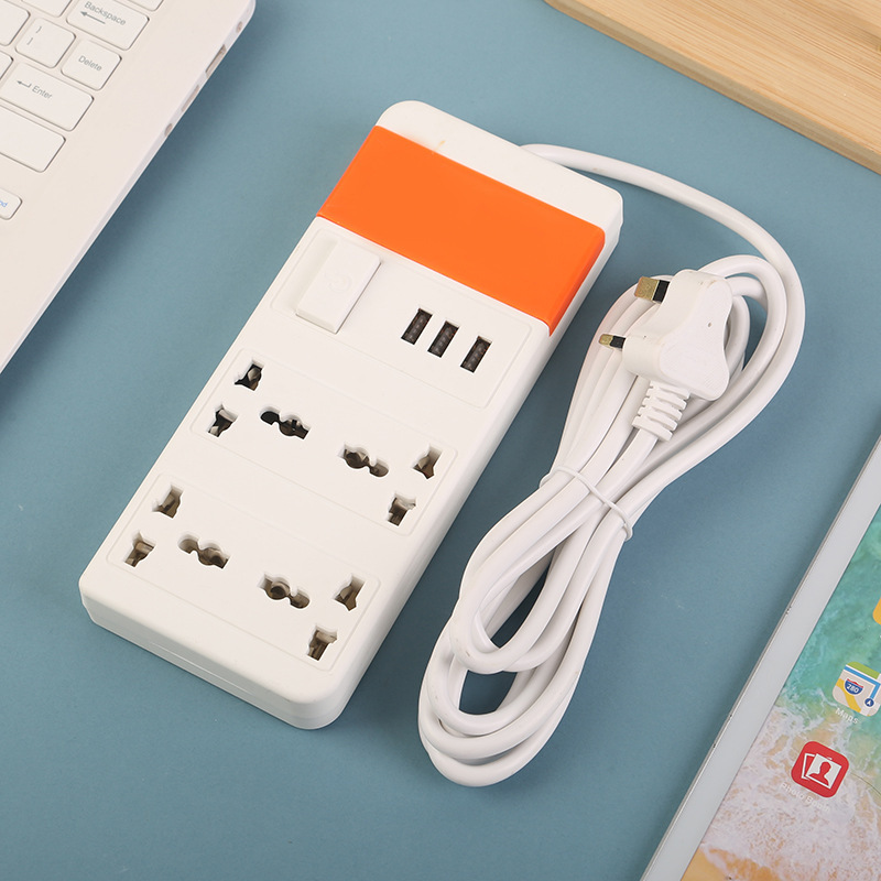 enchufe con conector USB, un solo paso para cargar enchufe de oficina, conector de múltiples posiciones para satisfacer una variedad de equipos