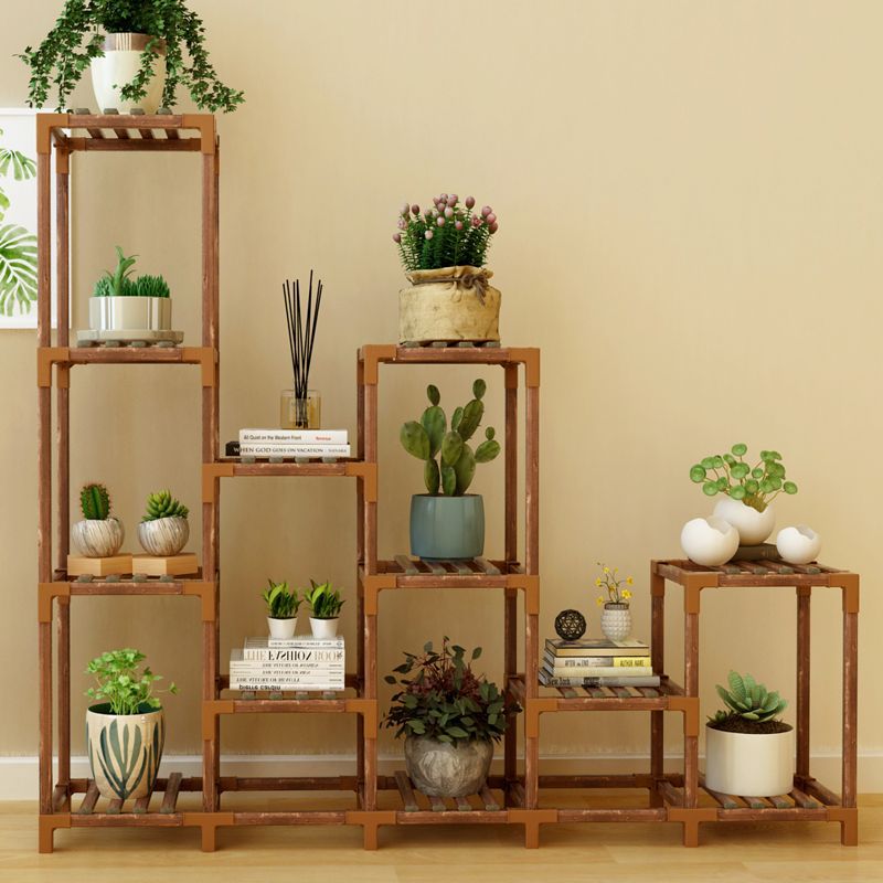 Multi-Layer Indoor Flower Stand on Clearance, Balcony Solid Wood Green Plant Succulent Potted Plant Rack, Living Room Flower Stand