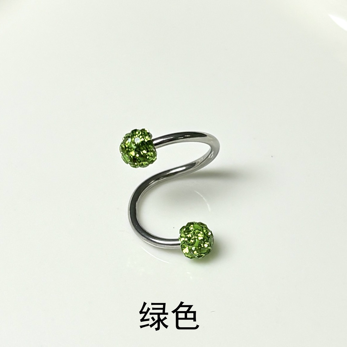 Flash Mud Ball S-Ring Lip Ring S-Shaped Ear Bone Ring Super Flash S-Hoop Lip Nail Small Sweet Cool Hot Girl Piercing Jewelry Wholesale detail image 7