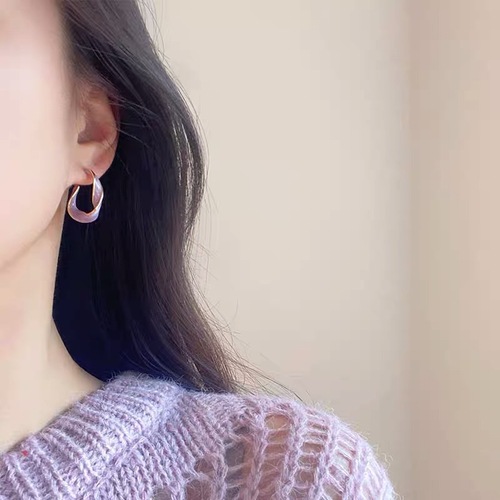 Cold style earrings hoop earrings mosquito coil discs without pierced ears for women niche temperament new trend