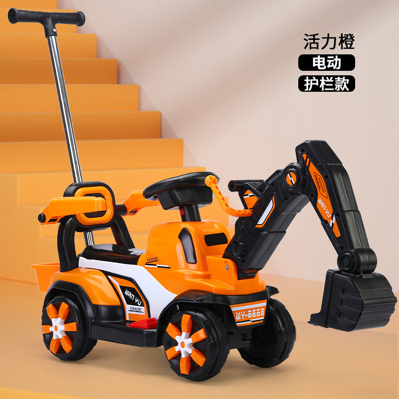 Excavadora coche de ingeniería de juguetes para niños 1 - 5 años de edad puede montar excavadora eléctrica coche eléctrico