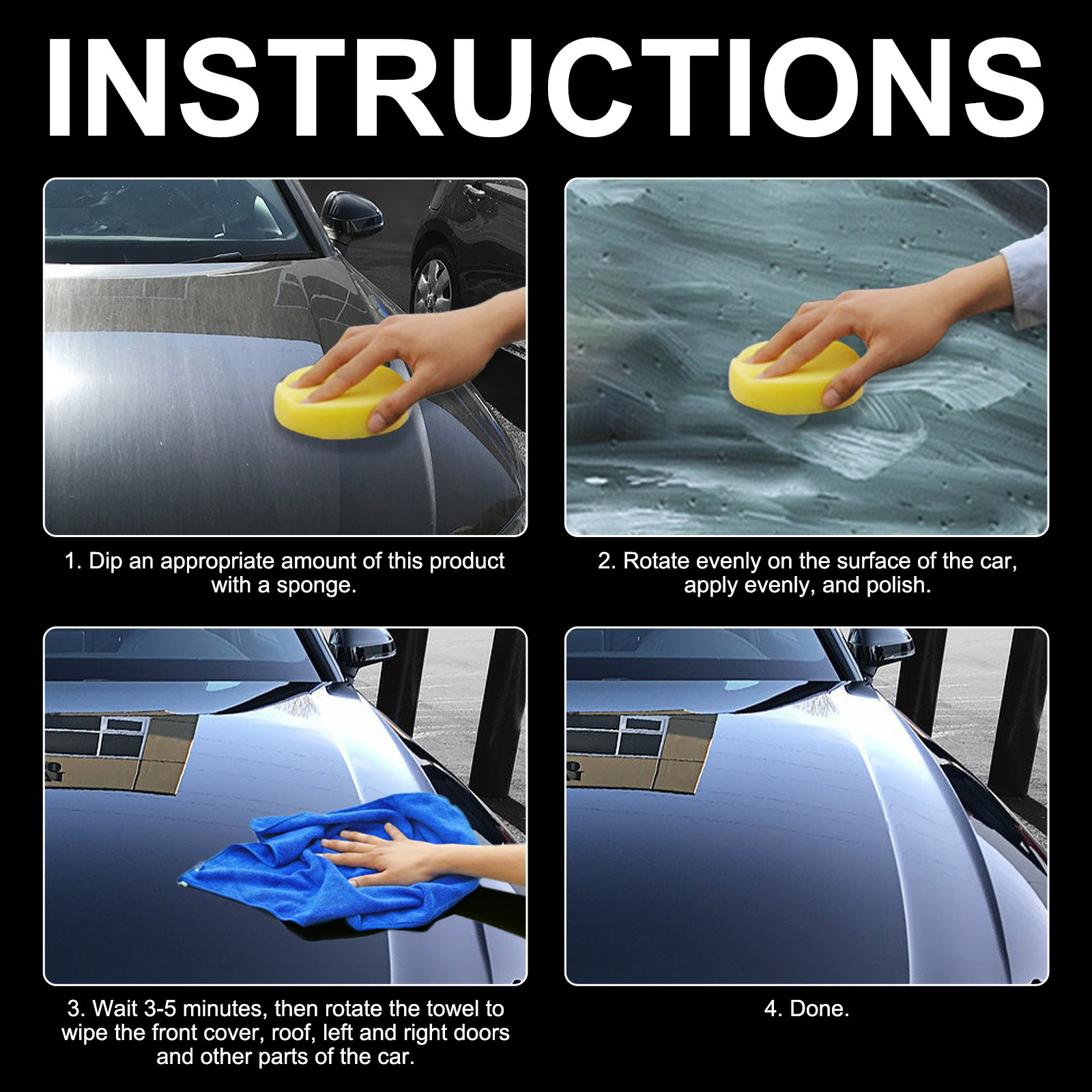 Rayhong Car Crystal Wax Anti-Scratch Coating Refreshing Brightening Care Waxing Stable Solid Car Wax