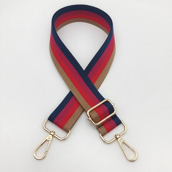Red and blue strips + gold hook