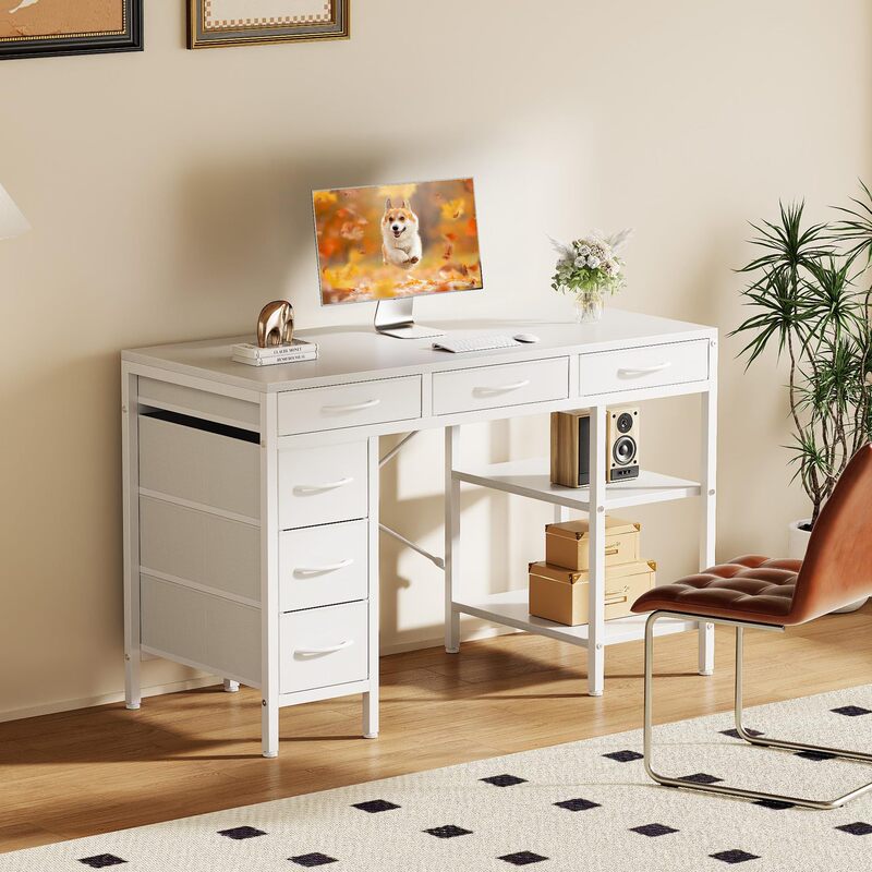 Factory Hot-Selling Office Computer Desk with 6 Drawers and Storage Shelves, Suitable for Bedroom and Study Desk Factory Hot-Selling Office Computer Desk with 6 Drawers and Storage Shelves, Suitable for Bedroom and Study Desk
