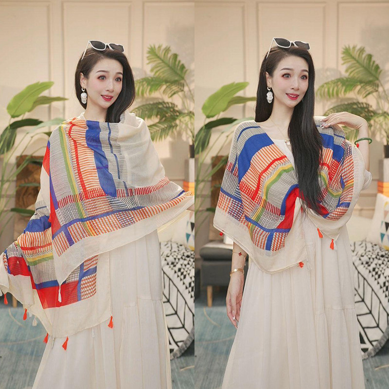 Summer 2026 New Style Embroidered Buttoned Shawl, Fashionable and Versatile Cape for Travel and Photoshoots, Thin Cardigan Summer 2026 New Style Embroidered Buttoned Shawl, Fashionable and Versatile Cape for Travel and Photoshoots, Thin Cardigan