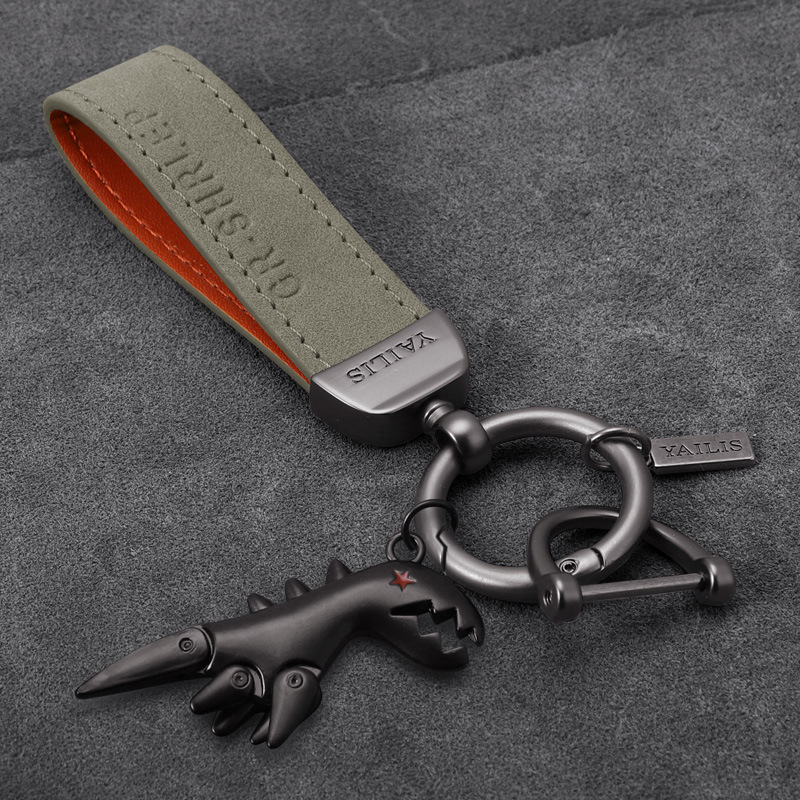 네이비 스웨이드 + 검은 작은 공룡 [D 버클 보내기]]