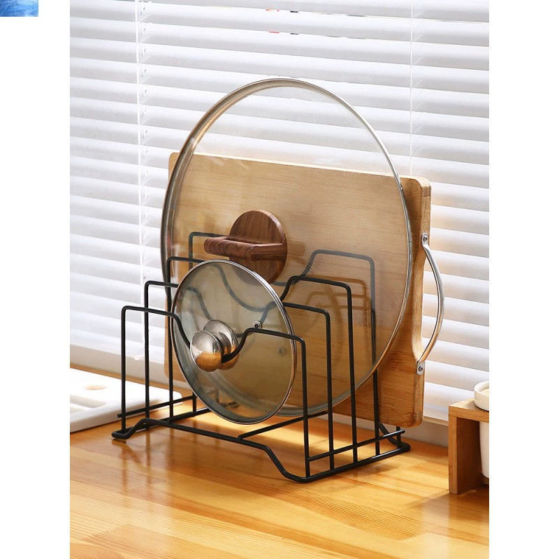 Metal de hierro forjado pane cubierta marco de corte tablero de cuchillo cocina estante de almacenamiento tablero de verduras cocina estante de almacenamiento de almacenamiento de hierro forjado image 1