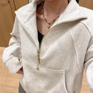 宽松半拉链立领卫衣女时尚通勤百搭高级感卫衣外套