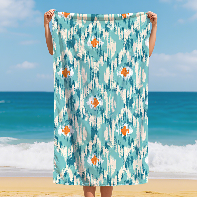 Transfronterizo amazónica microfibra toalla de playa instantánea de secado rápido impresión de agua toalla de baño de playa toalla de baño de playa