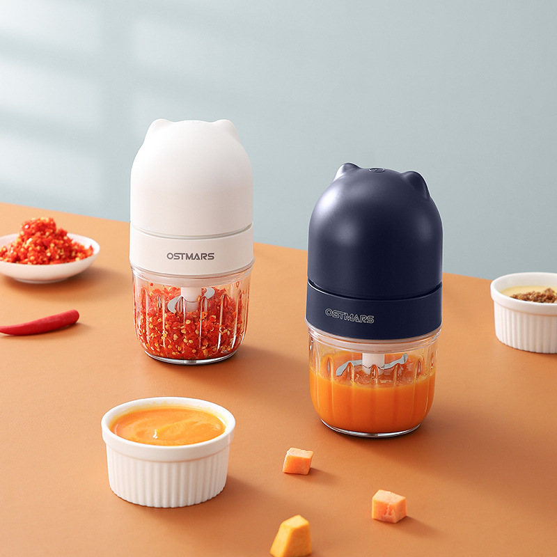 OSTMARS电动辅食机家用迷你绞肉机小型打馅碎菜料理机便携神器|undefined