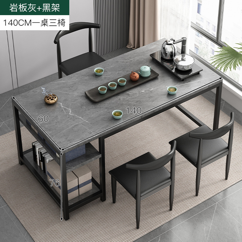 Balcón pequeña mesa de té y silla combinación sala de estar mesa de té de Kung Fu mesa de té Mesa integrada mesa de té móvil hogar pequeña mesa de té