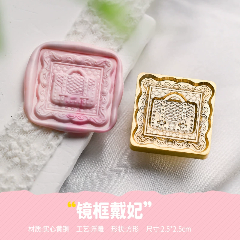 New product relief lacquer seal, copper head girl mind series literary cute girl Zhang head wholesale