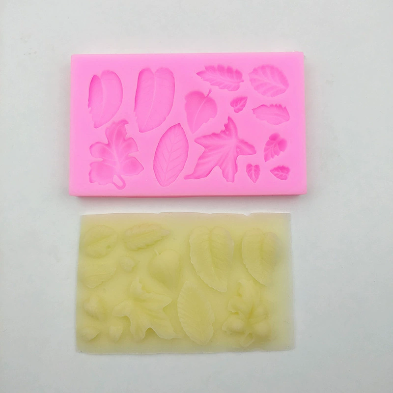 Creative compact fondant, decorations, clay, food silicone, silicone mold, maple leaf