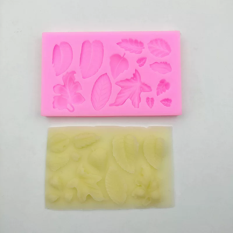 Creative compact fondant, decorations, clay, food silicone, silicone mold, maple leaf