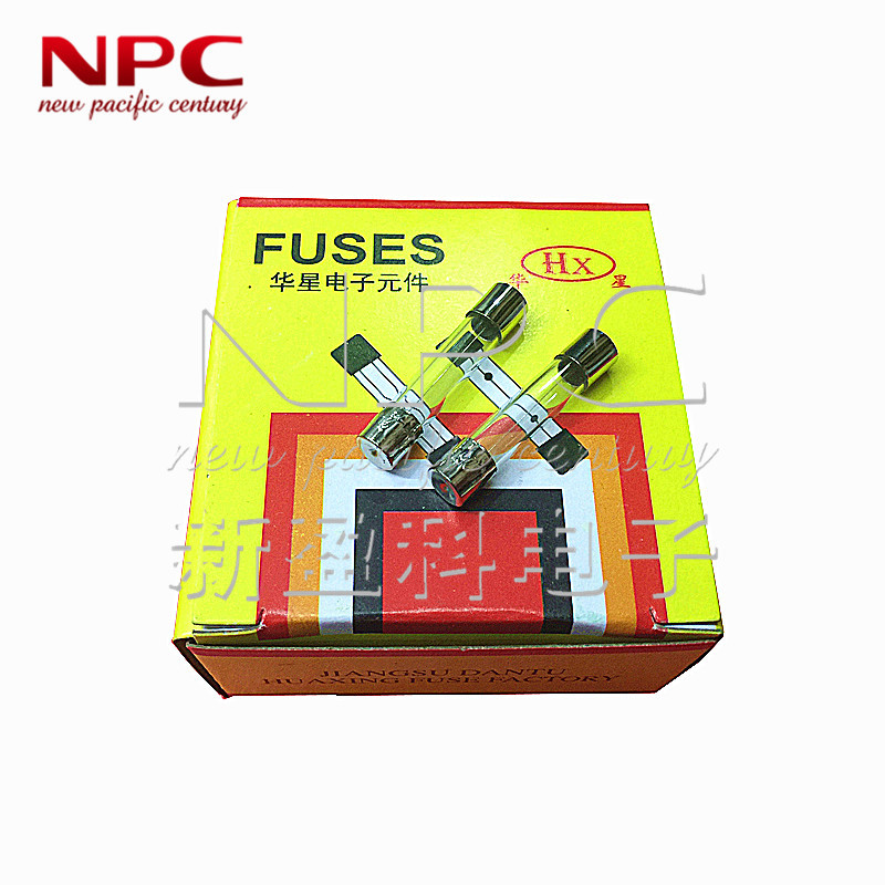 玻璃电流保险丝管快断6x30 6*30 250V F6A 一盒100只黄盒