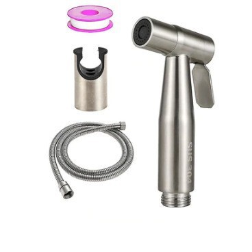 304 Stainless Steel Flush Nozzle Toilet Spray Gun Set