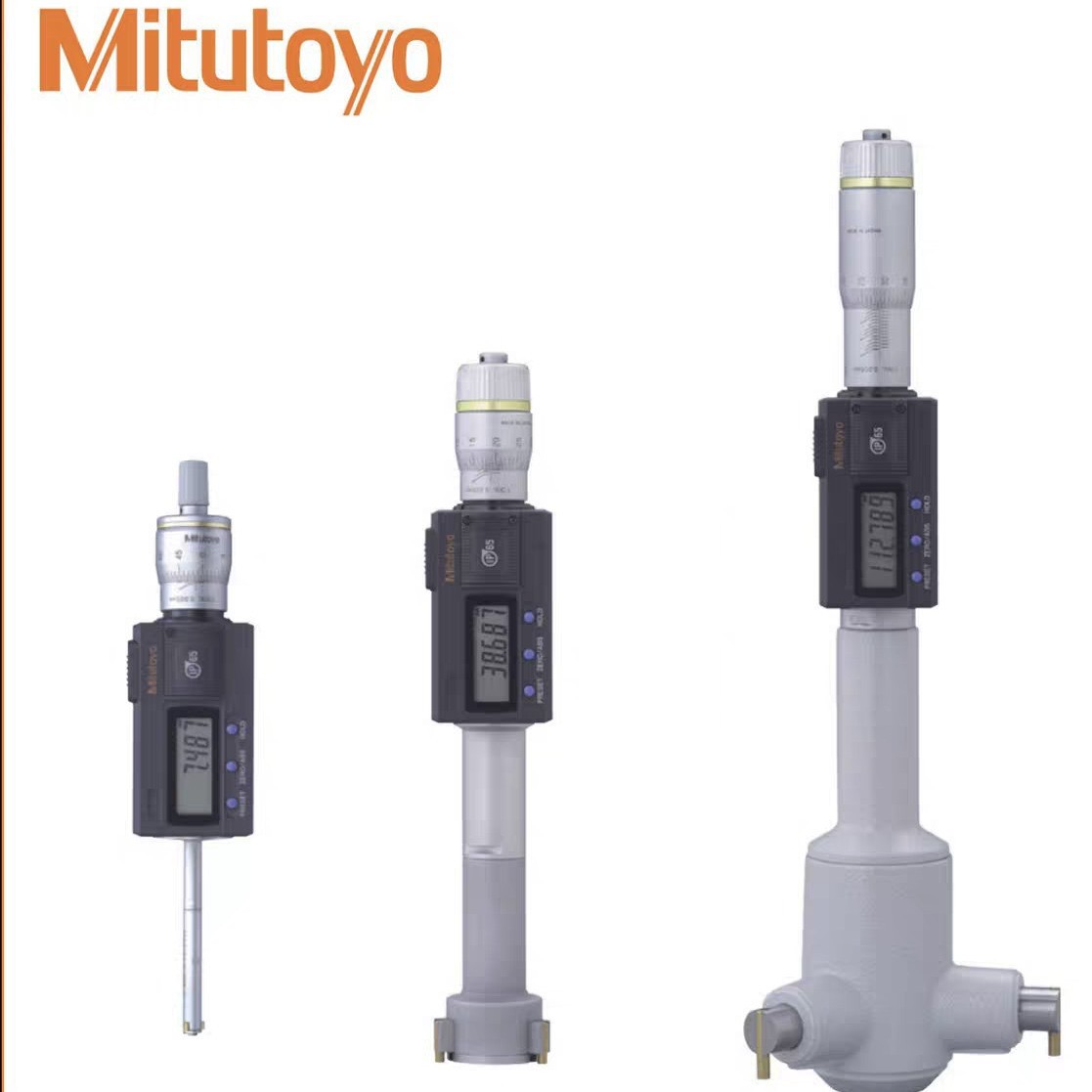 日本三丰二爪三爪孔径千分尺数显快速孔径三点内径千分尺468-161