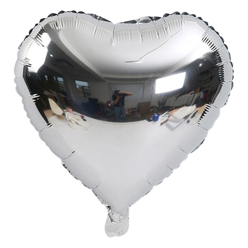 Globo de aluminio con forma de corazón para ramos, globo de aluminio con forma de corazón de 18 pulgadas, caja de regalo para globos de amor, material de embalaje para arreglos florales en ramos, venta al por mayor.