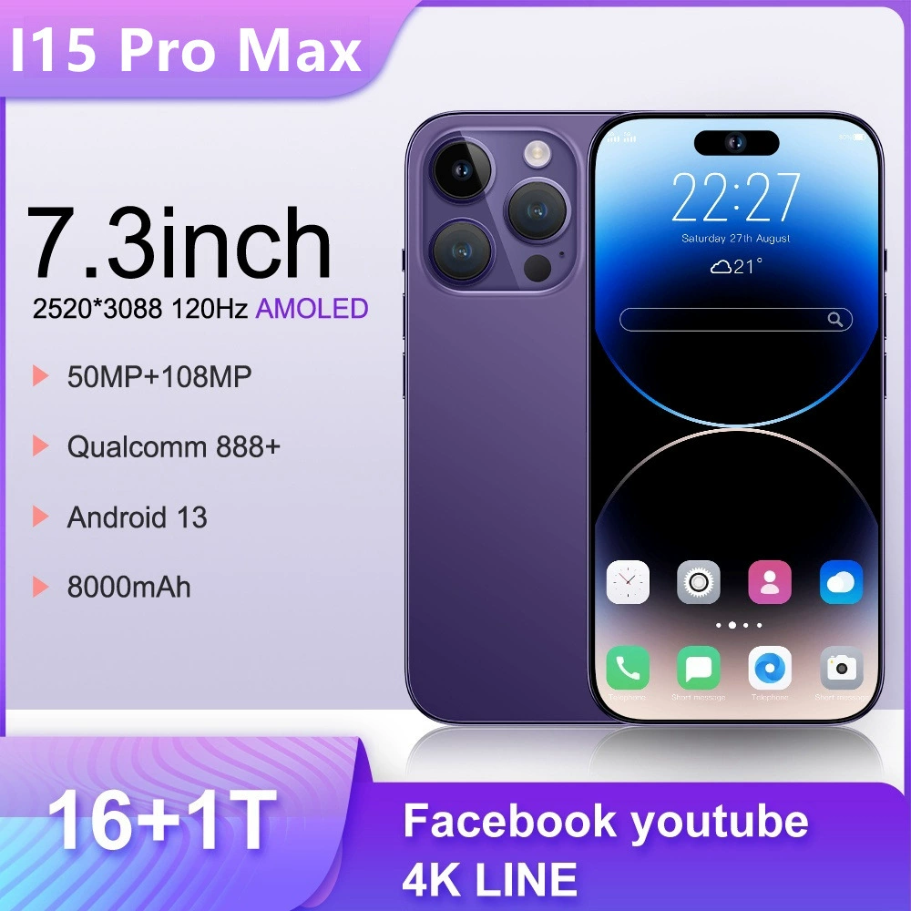 Умные часы, мобильный телефон, intel core i15, 15promax, (Кросс-бордер торговля), 7,3 дюйма