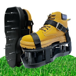 Garden Loosen Shoes Grass Nail Shoes Lawn Ventilated Shoes Garden Lawn Nail Shoes Retractable Spring Labor-saving Loosen Shoes