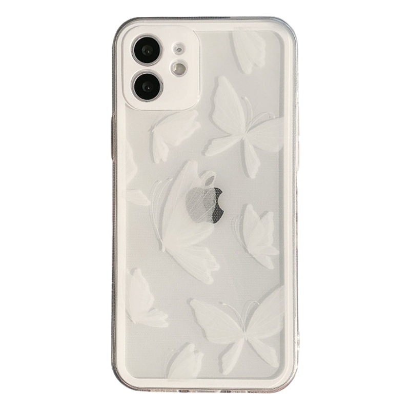 Funda Protectora Retro con Diseño de Mariposa para iPhone 17, Compatible con Apple 12, Simple, Transparente, para 15 Pro Max, 14, 13, 16, para Mujer