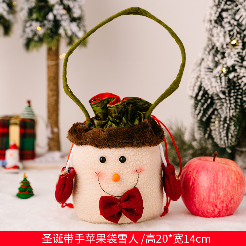 圣诞带手苹果袋雪人-sku