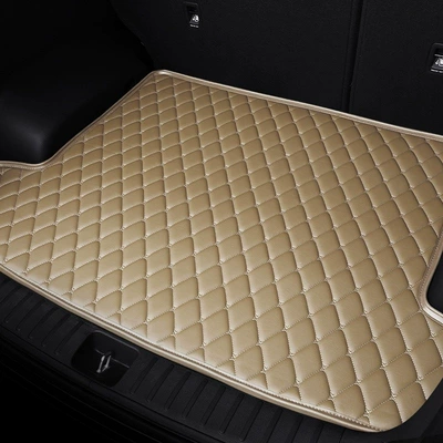 Full Surround, Trunk Mat - flat-edge-style-hangzhou-embroidery-beige-lexus-es-imported