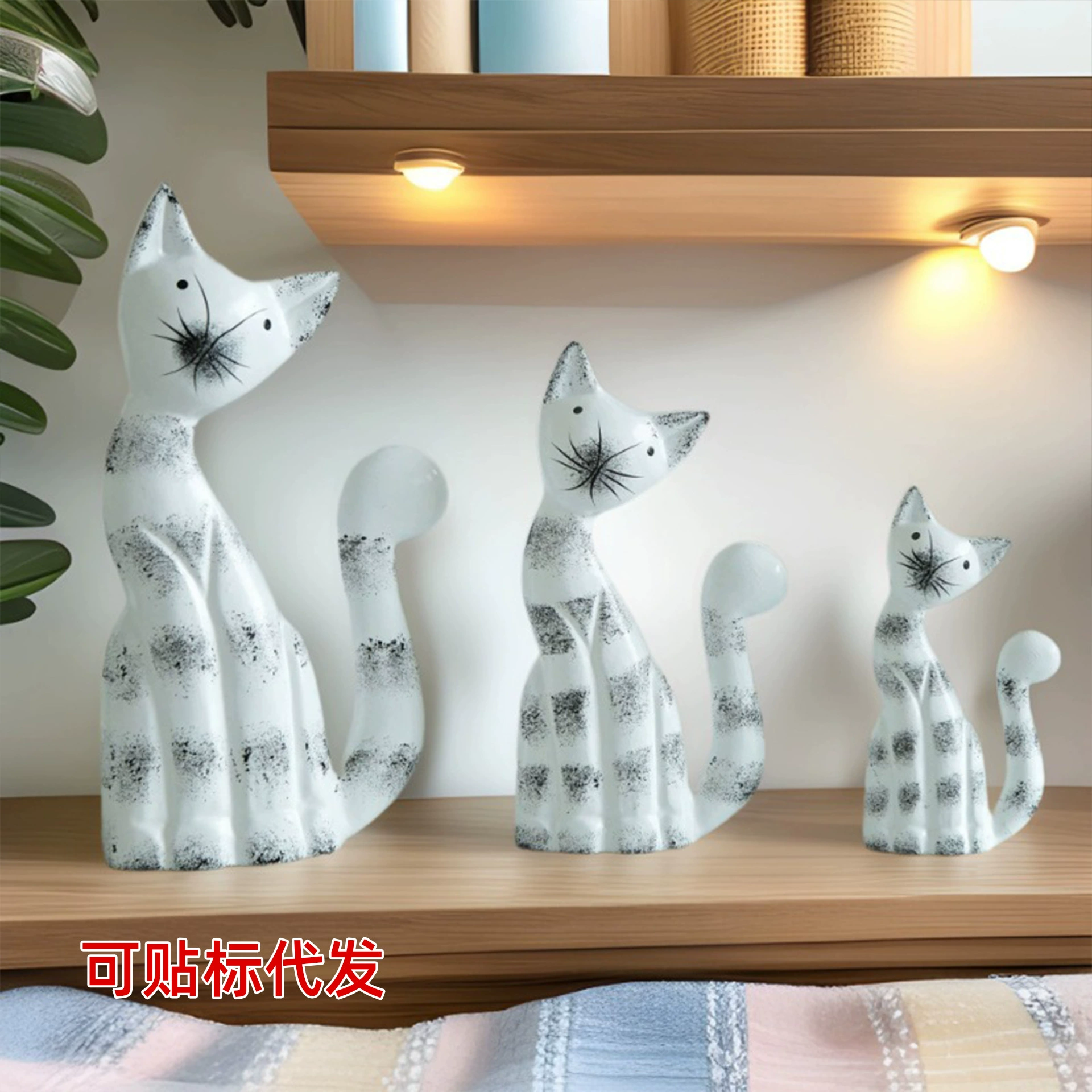 Трансграничные современные минималистские котята украшения креативные коварные кошки домашняя гостиная столовая винный шкаф мягкая декоративная сцена