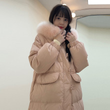 高级感长款羽绒服女批发冬新款韩版大毛领加厚白鸭绒保暖外套潮