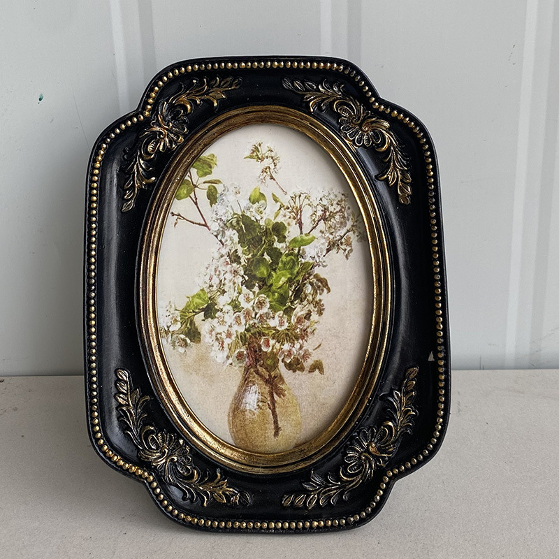 European-Style Carved Retro Bedroom Study Decorative Picture Frame Ornaments French American Photo Frame Hanging Painting Desktop Ornaments European-Style Carved Retro Bedroom Study Decorative Picture Frame Ornaments French American Photo Frame Hanging Painting Desktop Ornaments