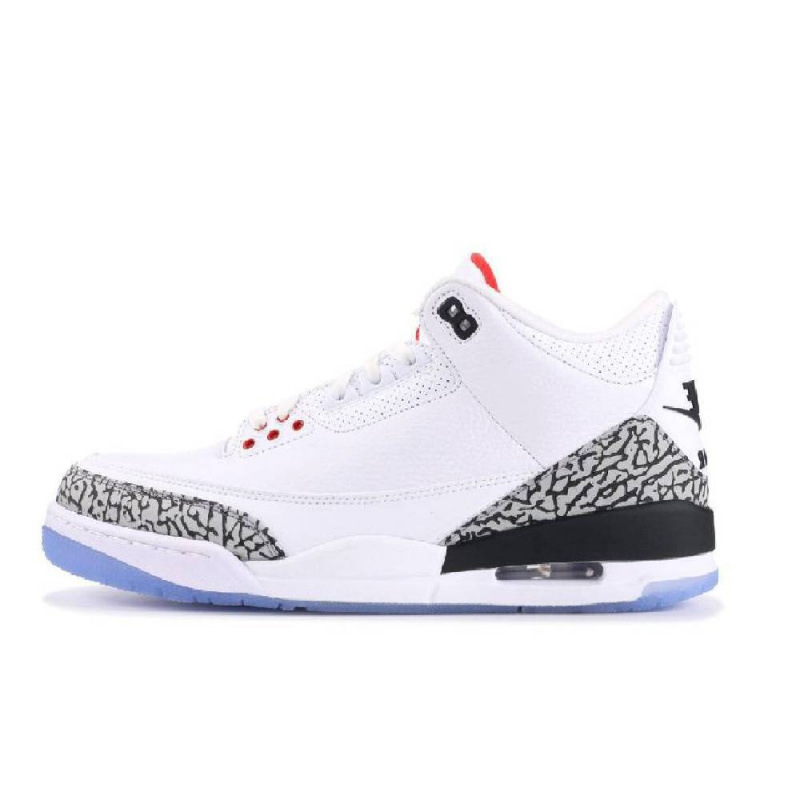 Zapatillas deportivas Jordan AJ3 estilo “cemento blanco”, antideslizantes