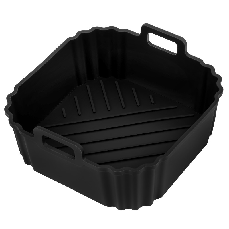 Grenzüberschreitende Luftfritteuse-Kochschale Airfryersiliconepo Luftfritteuse-Silikonschale Silikon-Friteuse-Unterlage