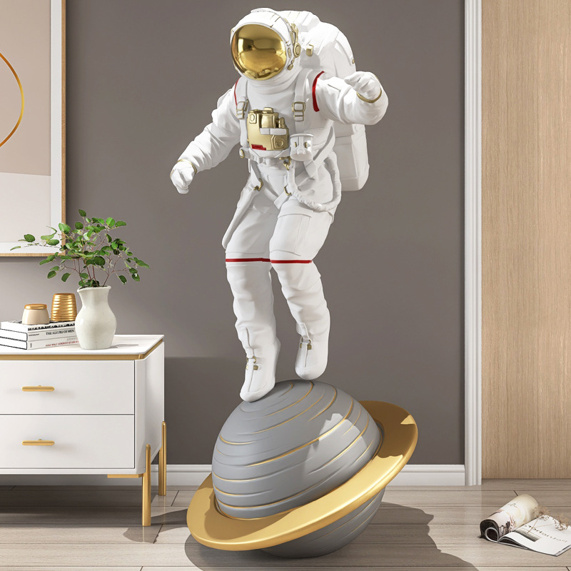 Astronauta lámpara de Pie Grande decoración del hogar tienda exposición salón Spaceman escultura inauguración regalo