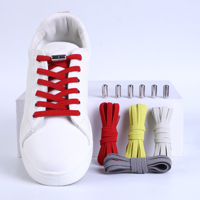 Elastic force Lazy man Shoelace children colour Elastic Elastic force Shoelace buckle Flat gym shoes White shoes
