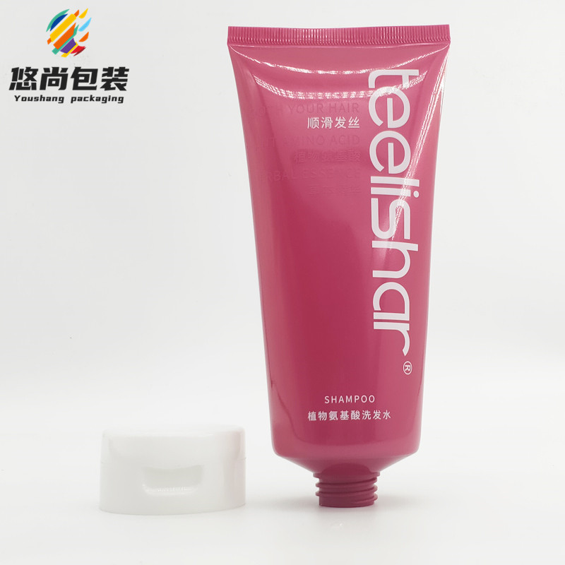 工厂批发洗护发素包装 200ml塑料PE软管哑光磨砂配翻盖挤压柔软管