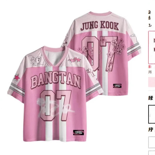 2026 Kpop BTS pink cherry blossom unisex jersey, Arirang tour 3D printed T-shirt, men's style 2026 Kpop BTS pink cherry blossom unisex jersey, Arirang tour 3D printed T-shirt, men's style