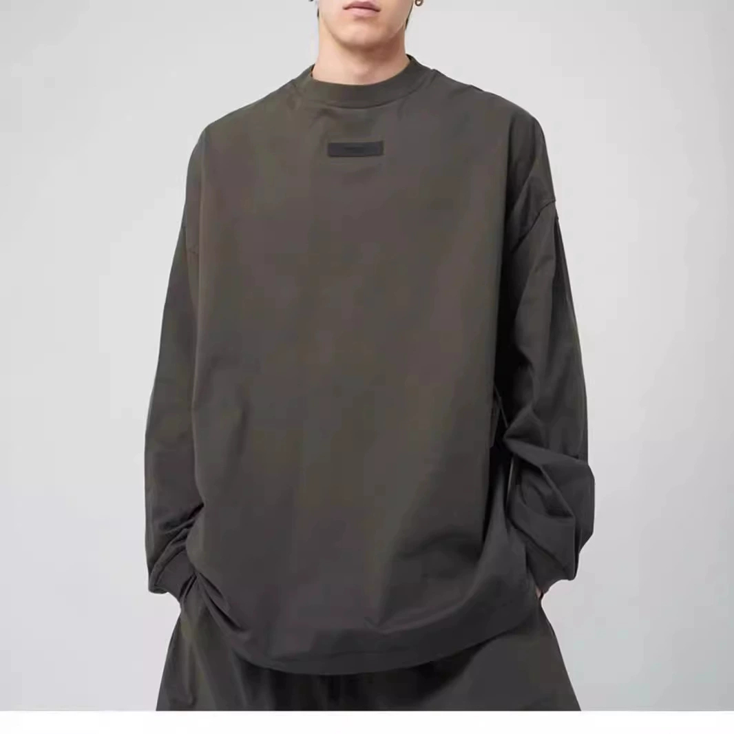 Многослойная футболка FOG ESSENTIALS HHH, американский модный бренд, ранняя осень, повседневная, свободного кроя, из чистого хлопка, с длинным рукавом, для мужчин и женщин