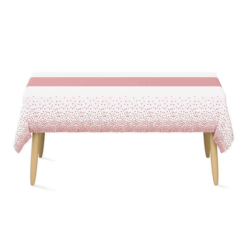 Disposable tablecloth PEVA cross -border birthday party restaurant wedding dot table flag table cloth plastic rectangular table cloth