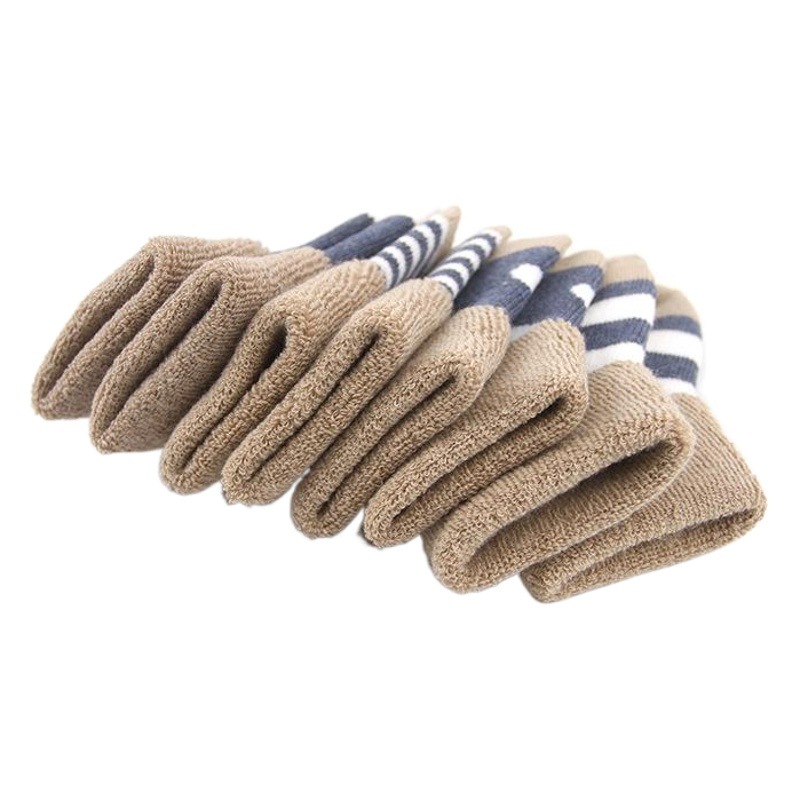 Europeo solo peinado algodón traje bebé Terry calcetines sin hueso costura invierno cálido engrosada bebé Calcetines