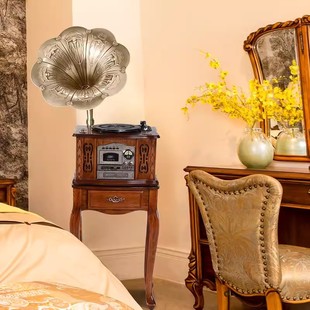 Lidan L9102 retro phonograph vinyl record player large speaker antique Bluetooth audio old-fashioned record player