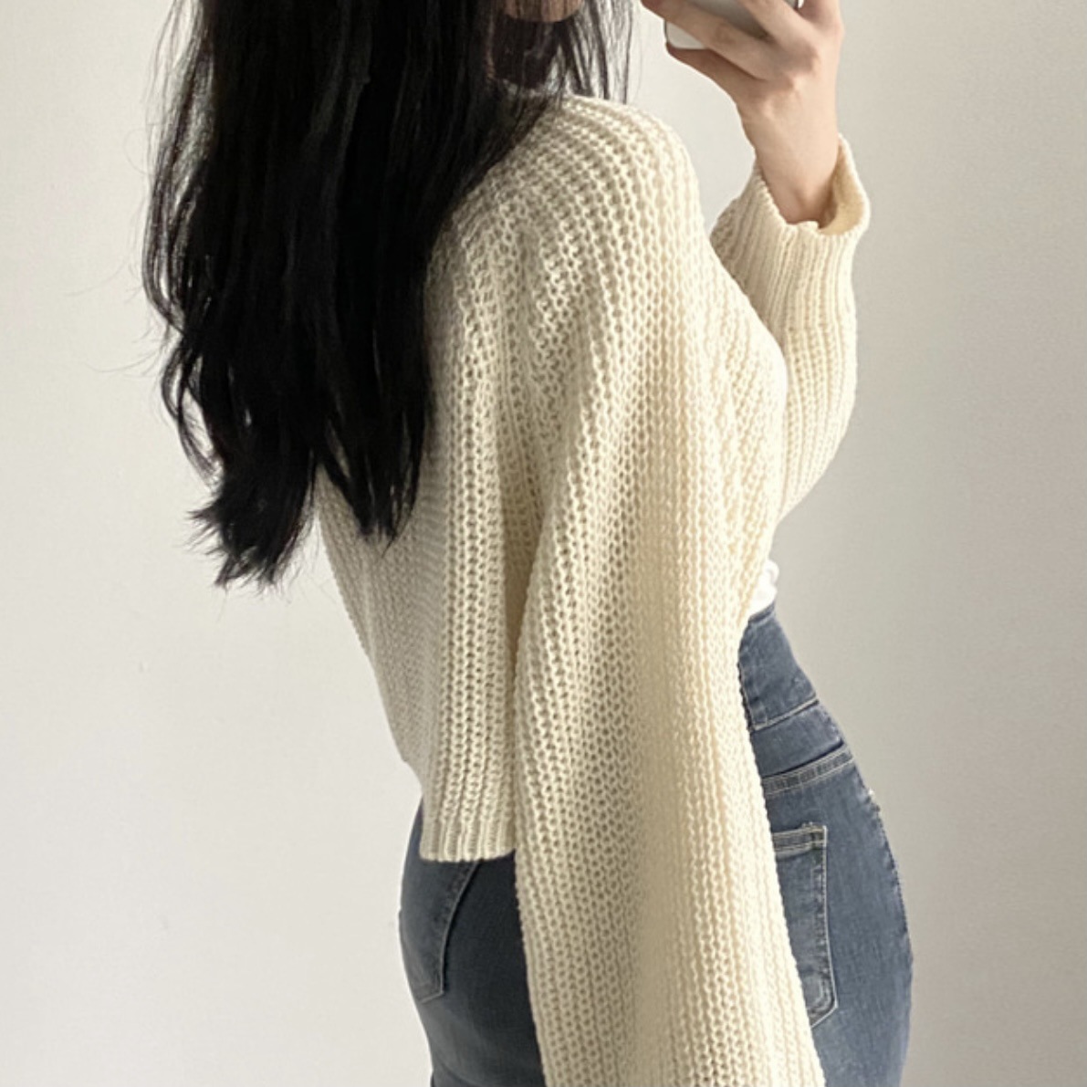 2023 otoño e invierno nuevo estilo coreano simple todo partido suelta perezoso punto cardigan Batwing manga suave estilo chal superior