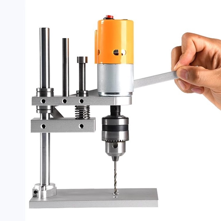 桌面级微型台钻DIY微型台钻JM802木材钻孔PCB打孔775电机迷你电钻