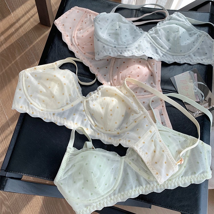 Rabbit Ear Cup Bra for Women with Large Breasts Showing Small Breasts, Soft Steel Ring Support to Prevent Sagging, Push-Up Thin Nude Seamless Bra