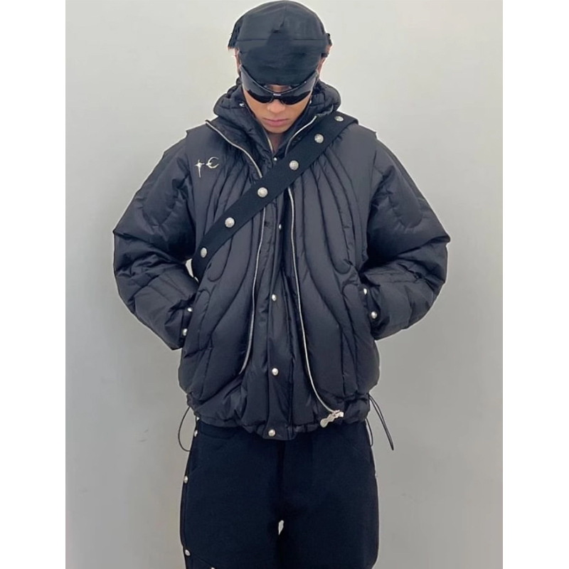 Special Offer Thug Club Unique Super Nice Nylon Waterproof and Windproof Hooded down Jacket Men's Winter Trendy Jacket