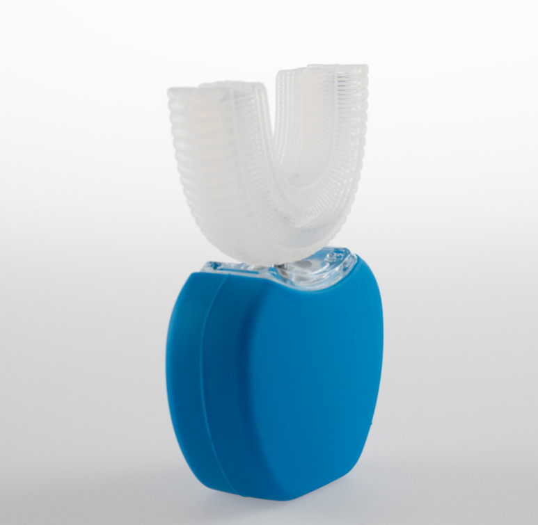 Cepillo de dientes eléctrico en forma de U, cepillo de dientes inteligente 360 °   Limpiador dental ultrasónico, cepillo de dientes eléctrico recargable por USB para personas con poca paciencia