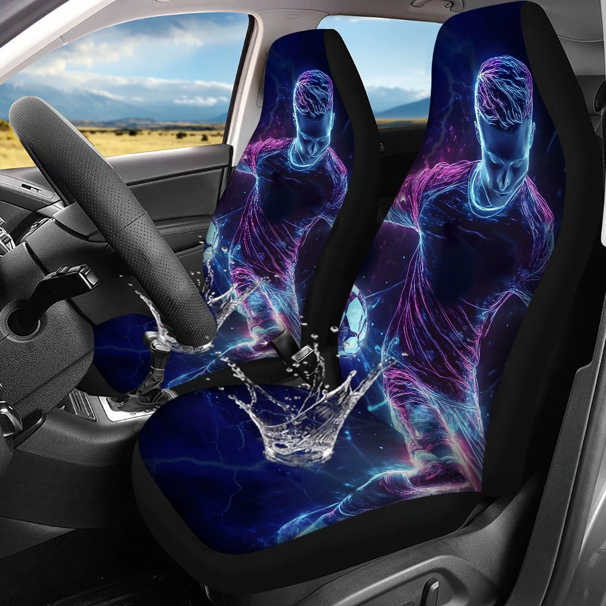 Чехол на подушку для автомобильного сиденья для трансграничной внешней торговли, комплект из двух частей с прохладным шариком спереди, универсальная подушка для сиденья на четыре сезона, Прямая доставка